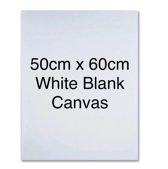 White Blank Square Canvas 50cm x 60cm Art Board Wooden Frame For