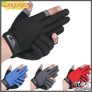 【Guoyuqiche】🔥🔥🔥 ถุงมือตกปลาสำหรับผู้ชายในช่วงฤดูร้อนถุงมือฟิตเนสตัดสองนิ้วสำหรับผู้หญิงถุงมือออกกำลังกายปั่นจักรยานกันลื่น