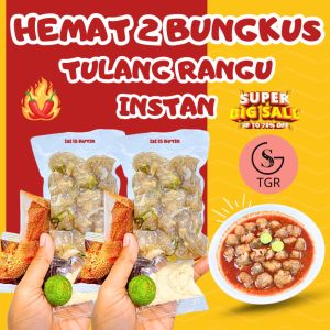 Hemat 2 Bungkus Baso Aci Tulang Rangu Instan Isi [15 butir] Kuah Chilli Oil Dengan Bumbu Lengkap
