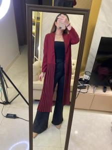 (VM) - Cardigan POLOS Panjang Casual Style / Outer Moscrepe Kombinasi 104 Jessiecollection