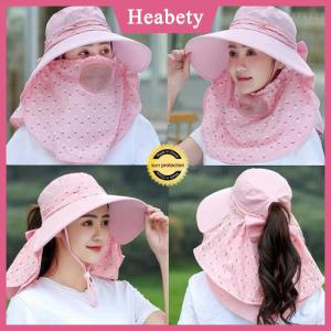 Heabety Mũ Chống Nắng Mũ Mùa Hè Nữ che mặt Mũ Chống Nắng thoáng khí Mũ mùa hè dễ phối với vành lớn chống tia cực tím đi xe đạp sunhat