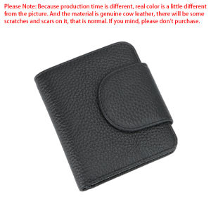 Royal Bagger RFID Short Wallet for Men Women Genuine Cow Leather Fashion Trifold Wallet Card Holder Zipper Coin Purse 1824-1834