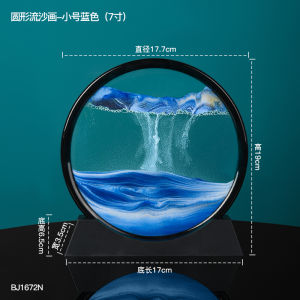[🇵🇭 24h Delivery] Dollyy 3D Sand Painting Glass QuickSand Painting Art Table Lamp Scene Display Decorative Gift Colorful Dynamic Living Room