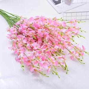 95CM Artificial Oncidium Blue Fake Flower Silk Orchid Home Table Decor Wedding Party Decoration Ornaments COD PH