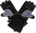 Extreme Heat & Fire Resistant Gloves Leather with Kevlar Stitching,Mitts Perfect for Fireplace, Stove, Oven, Grill, Welding, BBQ, Mig, Pot Holder, Animal Handling. 