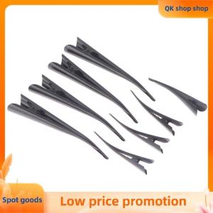 ✨QK shop✨ 4Pcs 12.5cm Long Metal Hair Clips Hollow Flower Duckbill Hair Clamps Hair Accessories Duck Teeth Bows Hairgrips Hairdressing Salon Tip Clip Black Clip