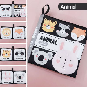 DreamBaby Soft Book Edukasi Mainan Buku Kain Bayi Kontras Warna Hitam Putih Edukasi Bayi