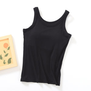 【SG stock】 Premium Round Neck Bra Top Padded Tank Vest Singlet Camislole bt47