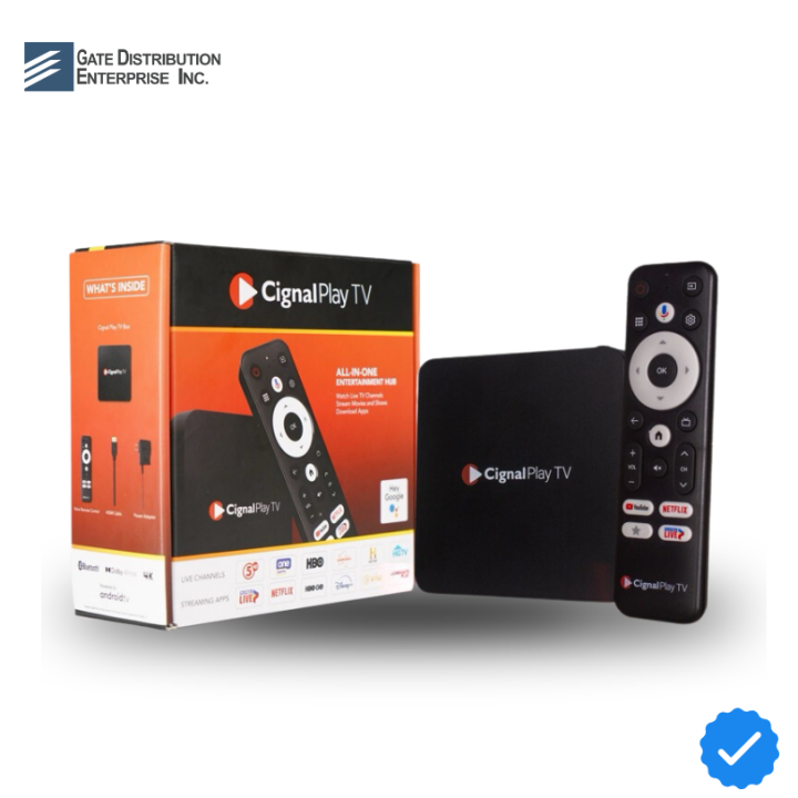 NEW Cignal Play Android TV Box 4K HD (FREE 1 MONTH SUBSCRIPTION ...