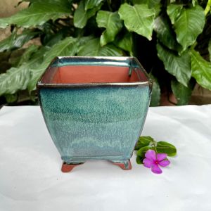 Chậu vuông cao trồng sen đá xương rồng bonsai chậu đất nung Bát Tràng giá rẻ