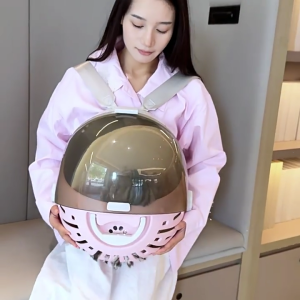 กระเป๋าเป้สะพายหลังสำหรับใส่สัตว์เลี้ยงกระเป๋าเดินทางระบบระบายอากาศสบายสำหรับแมวใช้กลางแจ้ง