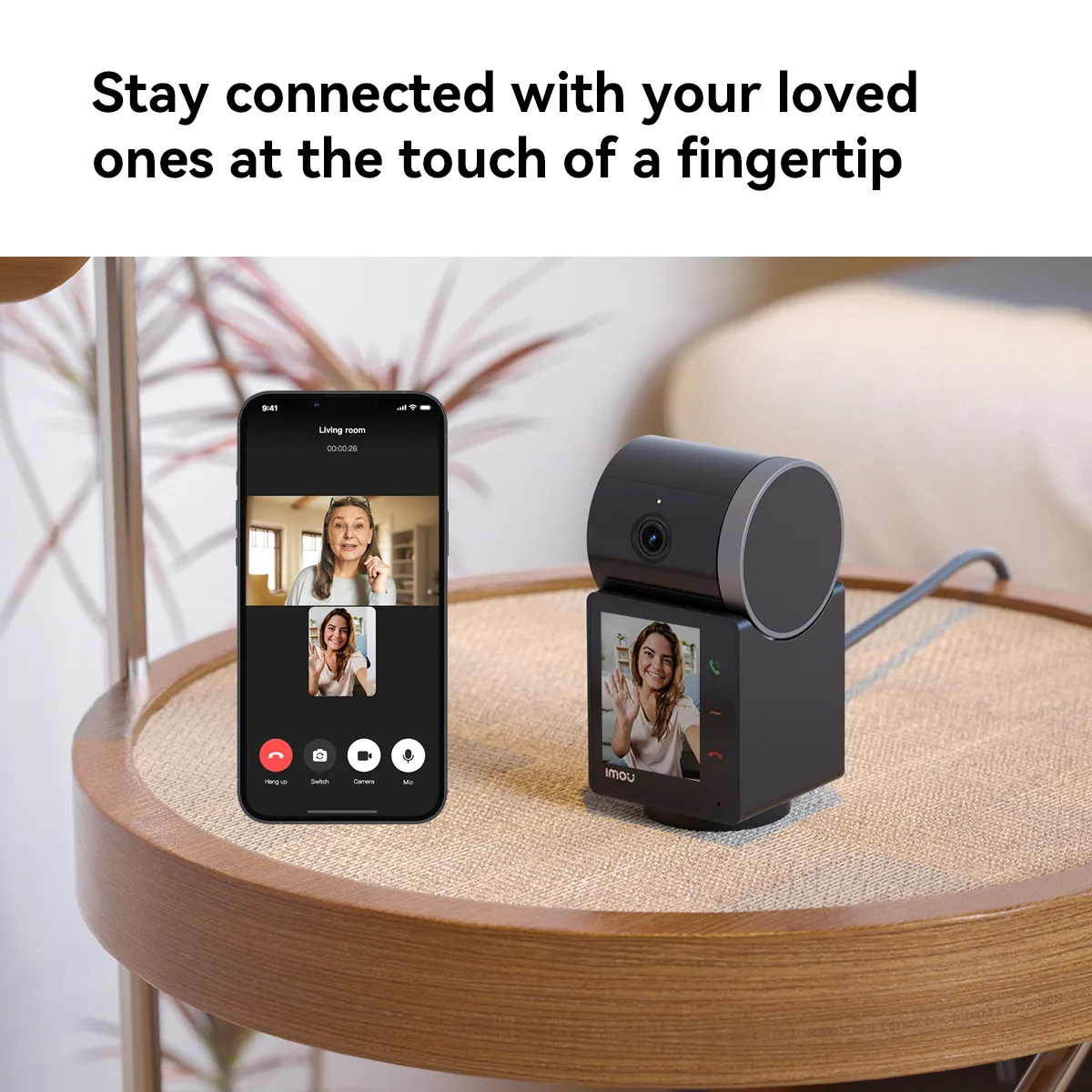 IMOU รุ่น REX VT PRO กล้องวงจรปิด WIFI ภายใน intercom มีแบตในตัว ความคมชัด 5MP แบต 2000 mAh ประกัน 2 ปี