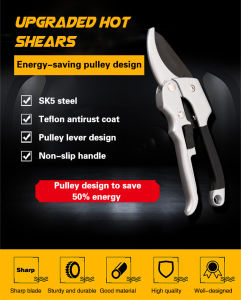 🌿 Branch Pruner Set/Garden Pruning Shears/Power Saving Pulley Scissors/Pruning Tool For Fruit Tree/7mm Cutting/Garden Thick Branch/High Hardness/Effort Saving/Non-slip Handle/Durable/High Elastic Spring Repair Branch Pruner