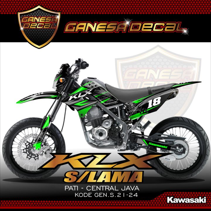 Decal Sticker Dekal Stiker Motor Kawasaki KLX 150 S / L Fullbody Custom