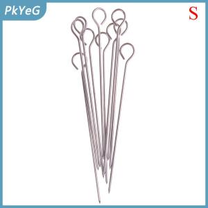 PkYeG 10 cái thịt ngỗng tròn nướng xiên que thép không gỉ BBQ kim