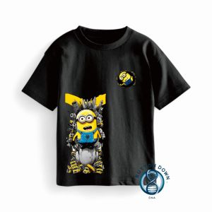 BUTTON DOWN / VIRAL Kaos anak distro kombinasi motif MINIONS/ pendek LAKI" dan PEREMPUAN/COTTON COMBED PREMIUM