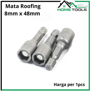 Mata roofing Satuan Power nut kunci socket mata bor baut 8mm x 48mm Magnet Kunci Sok