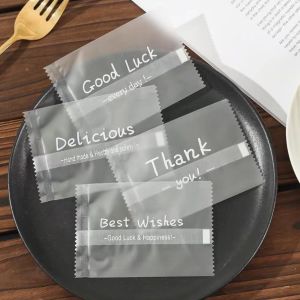 Set 100 Phong Bì Đựng Thức Ăn & Trà Hoa Bánh Kẹo Thiết Kế Chữ Tiếng Anh Kích Thước 5.5x8.5cm