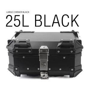 25L Universal Motorcycle Trunk Luggage Case Aluminum Top Box Tail Tool Storage Moto Scooter Accessories Quick Release Waterproof