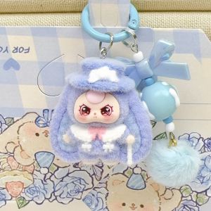 YADOU Cute Funny Baby Three-Year-Old Cartoon Plush Hanging Piece with Magic Wand and Woolen Cap Cute Animal Shape Bag Keychain Children and Teenagers Fashion Play Accessories