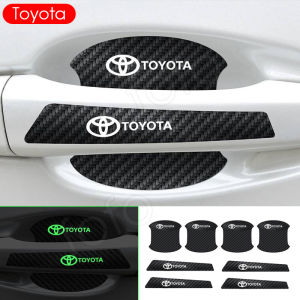 8PCS/Set luminous carbon fiber stickers universal Car door bowl hand buckle anti-scratch protection cover For Nissan Serena c27 vanette c22 Sentra gtr n16 grand livina trail etc.