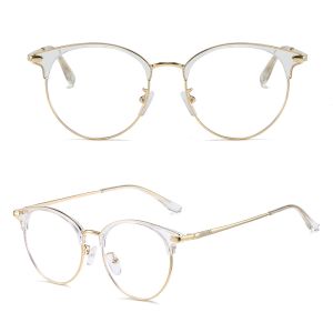 Viendo Frame Kacamata Anti Radiasi Blueray Minus Photocromic Wanita Pria Cowok 2 in 1 Bluecromic Potocromic Fotocromic Korea Gaya Besi Cat Eye Antiradasi Kecamata Sinar Matahari UV400 Kaca Mata Optik Komputer HP