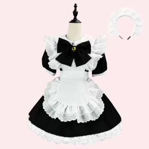 4Li Black and White Maid Uniform cosplay Japanese Costume Role-Playing Two-Dimensional Nightclub Womens Clothing Boss cos Clothing