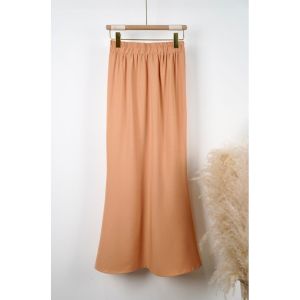 Plus Size (S-L) Cotton Mose Crepe Plain Skirt Duyung Muslimah (8019)