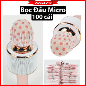 Bọc micro karaoke dùng 1 lần giá 100 cái màu đen và chấm bi. MrG | bọc đầu micro chụp micro bao micro