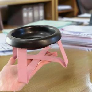 438178 ZXC ชามอาหารสัตว์เลี้ยงปกป้องกระดูกสันหลังของสัตว์เลี้ยงชามใส่อาหารสัตว์เลี้ยงปกป้องคอสูงพร้อมขาตั้งอุปกรณ์สำหรับแมว