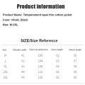 jaket bawah fesyen kolar berdiri jaket kapas kecil slim fit sesuai selesa nipis dan ringan. 