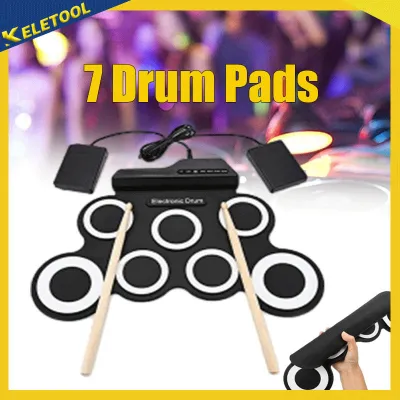 Electronic drum pad Electronic drum set Small size USB roll up silicone drum pad Foldable electronic drum rolling pad