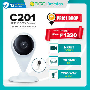 360 Botslab C201 Fix 2k 3MP CCTV security camera Wifi Indoor Smart IP Camera CCTV Support TF Card Up to 128GB (Magnetic Mount)