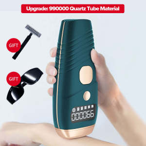 Professional IPL Permanent Hair Removal Device with 5 Energy Levels for Body & Face 990000 Flashes IPL Laser Hair Removal System for Bikini Legs Underarm Arm Hair Removal