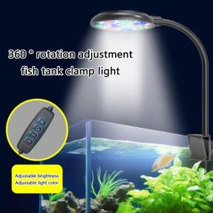 Hồ cá Clipon đèn LED ánh sáng quang phổ đầy đủ điều chỉnh độ sáng cho san hô fishtanks biển và những người đam mê cá