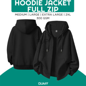 FMP QUAFF Hoodie Jacket Full Zip Black for Men and Women