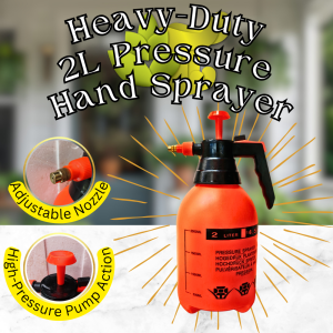 [GT111] - Heavy-Duty 2L Pump Sprayer – Adjustable Nozzle for Plants Pesticides & Car Cleaning