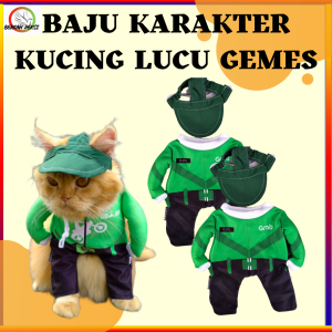 BAJU KUCING KARAKTER GRAB GOJEK LUCU GEMES