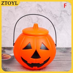 ZTOYL Halloween Đảng Đạo Cụ Nhựa Bí Ngô Xô Trang Trí Halloween Trang Trí