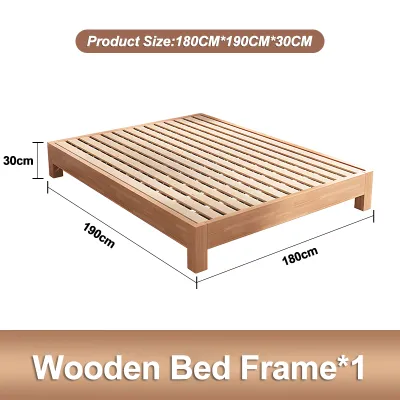Dreame Tatami Wooden Bed 10 Years Warranty 1.8M Double bed frame queen size 1.5M bed frame double size single bed frame king size on sale 1.2M/1.35M Single bed bedroom furniture