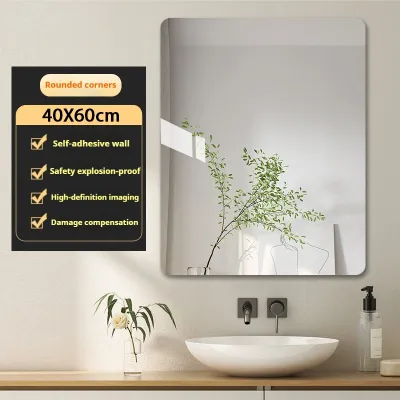 SG 【READY STOCK】Acrylic Mirror Soft Mirror Self-Adhesive High-Definition Full-Body mirror Bathroom mirror Wall mirror