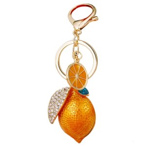 Elegant Styles Korean Cartoon Lemon Keychain Pendant for Students and Sweet Girls Clothing Accessories