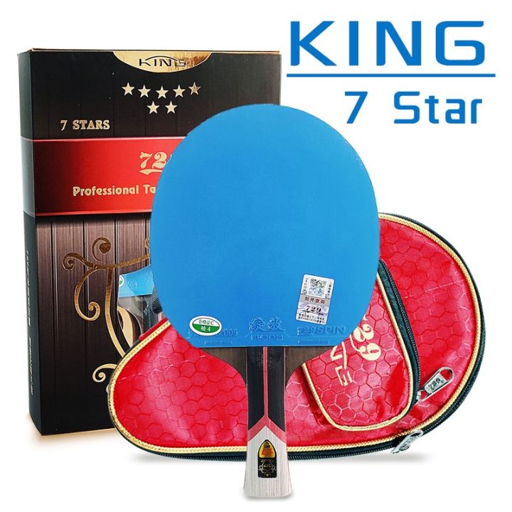 729 King 6/7 Star Table Tennis Racket Brand New Blue Rubber Sticky Ping