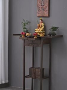 Prayer Table Buddna Shrine Cabinet Buddha Table Altar Console Table Household Buddha Worship Table