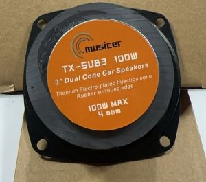 MUSICER TX-SUB3 3” Dual Cone Car Speaker 100 Watts 4 Ohms