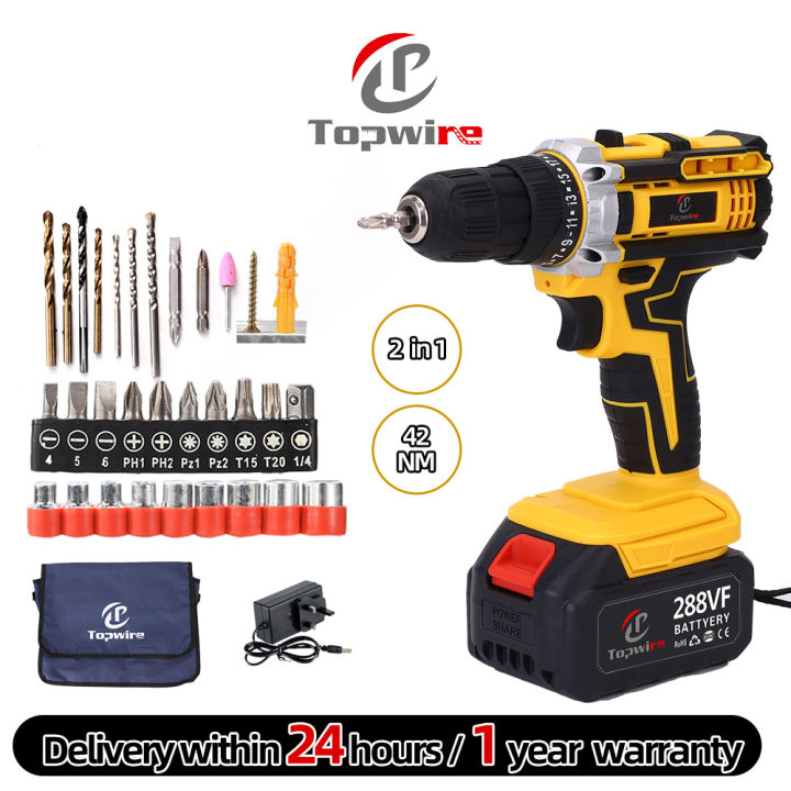 Topwire Topwire electric drill Cordless drill 188VF/288VF/388VF 2-Purpose ...