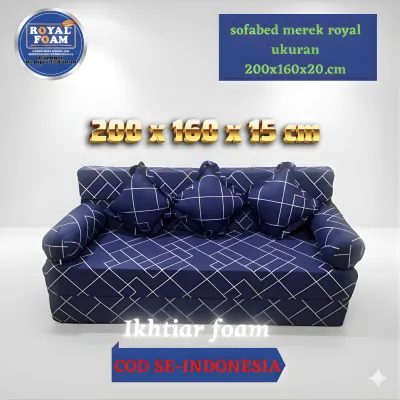 Sofabed Royal Foam No. 2 Ukuran 200x160x20 cm Busa RK 23 Garansi 15 Tahun Anti Kempes