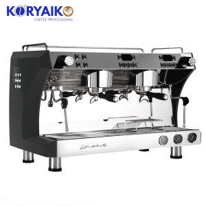 Gemilai CRM3120C Commercial Espresso Double Head Group Coffee Machine Cappuccino Coffee Maker With Rotary Vane Water Pump 9bar