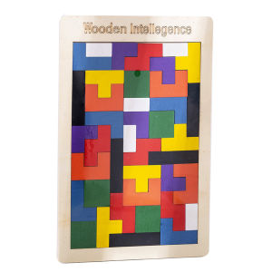 Wooden Intelligence Russian Puzzle Block Boarding Game Wooden Tetris Educational Games Permain Kanak
