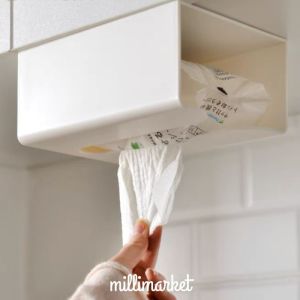 MILLI Holder Serbaguna Multifungsi - Penyimpanan Tisu dan Sampah Warna Putih